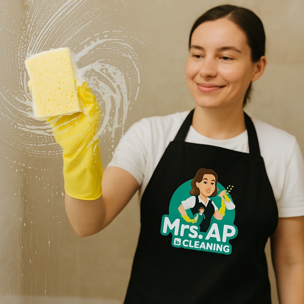 Cleaning supplies ready for a standard home cleaning